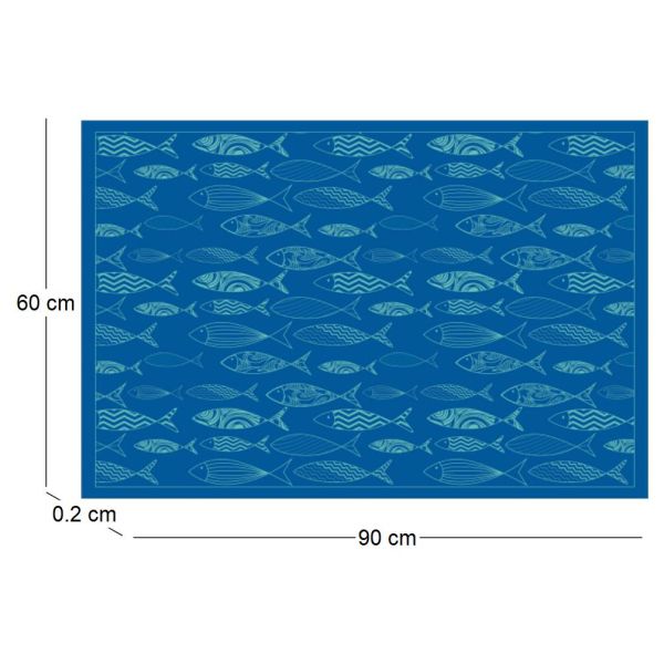 Tapis en vinyle motifs poissons - CON-0219