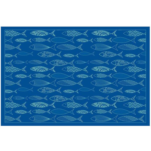 Tapis en vinyle motifs poissons
