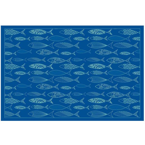 Tapis en vinyle motifs poissons