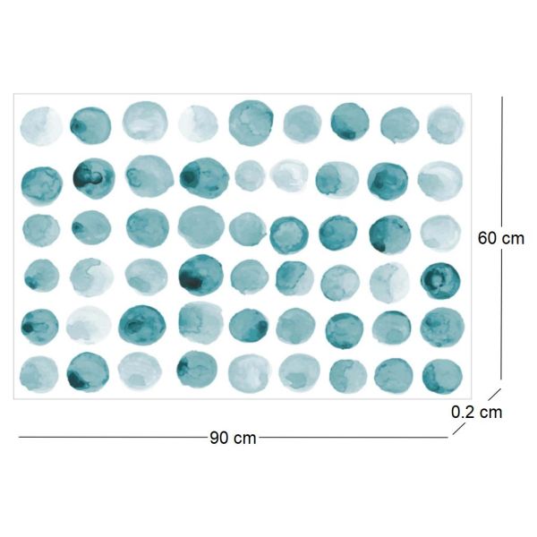 Tapis en vinyle pastilles colorées - CON-0221