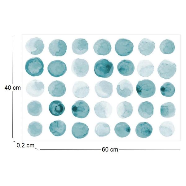 Tapis en vinyle pastilles colorées - CON-0220