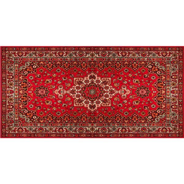 Tapis en vinyle vintage Persan rouge