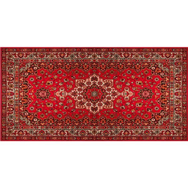 Tapis en vinyle vintage Persan rouge