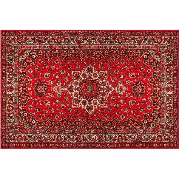 Tapis en vinyle vintage Persan rouge