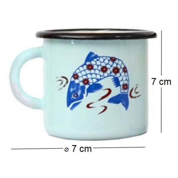 Tasse en émail coloré Décors - 9
