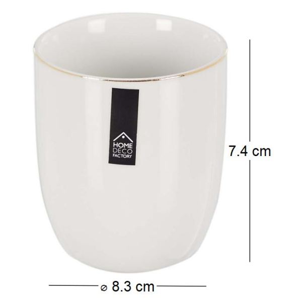 Tasse en porcelaine liseré doré 18 cl - 8