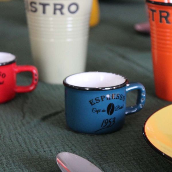 Tasses colorées en céramique Bistrot (Lot de 6) - 6