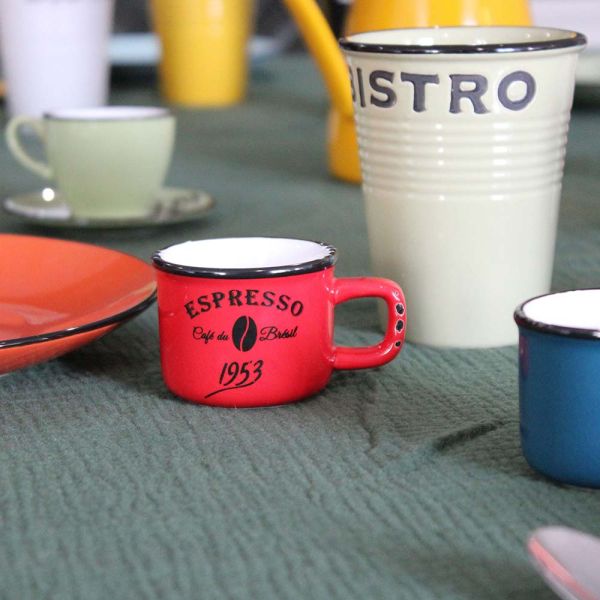 Tasses colorées en céramique Bistrot (Lot de 6) - 5