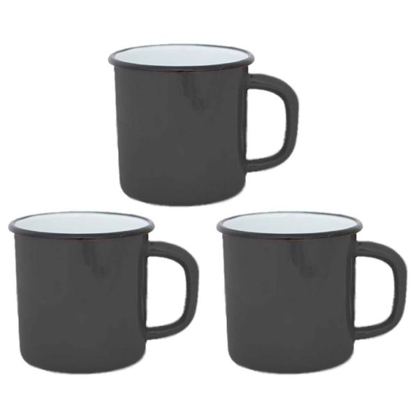 Tasses en émail coloré Classic (Lot de 3)