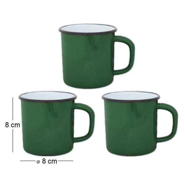 Tasses en émail coloré Classic (Lot de 3) - 5