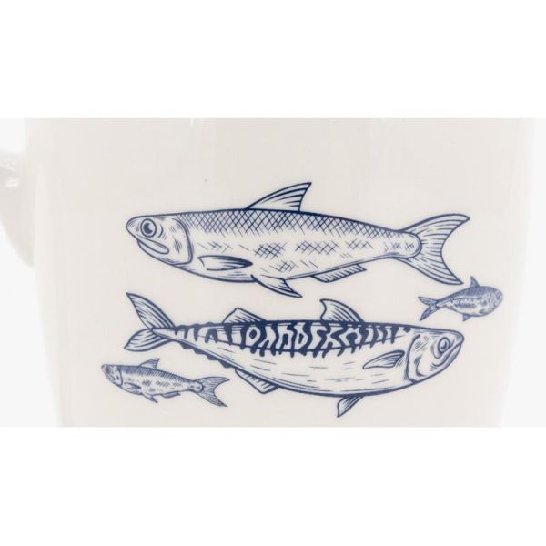 Vaisselle en porcelaine blanche Banc de Poissons - 34,90