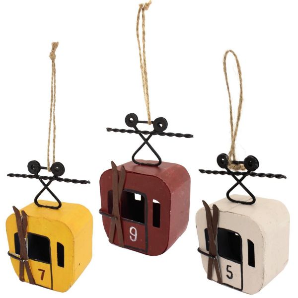 Télécabines colorées décoratives (Lot de 3)