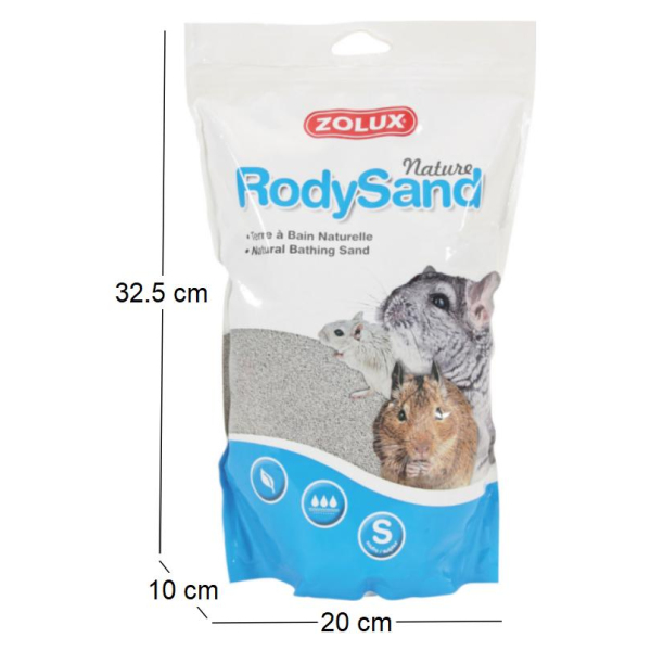 Terre à bain pour chichillas Rody sand 2L - ZOL-1932