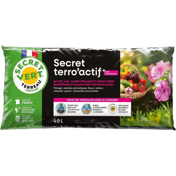 Terreau bio actif 40 litres