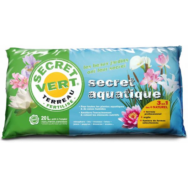 Terreau bio pour plantes aquatiques 20L