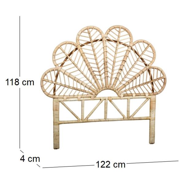 Tête de lit en rotin naturel Sola - AUB-4147