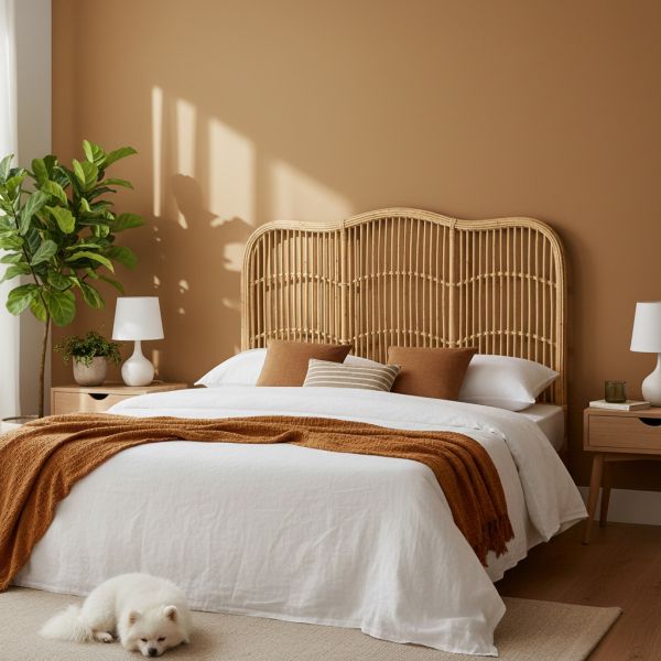 Tête de lit en rotin naturel - AUBRY GASPARD
