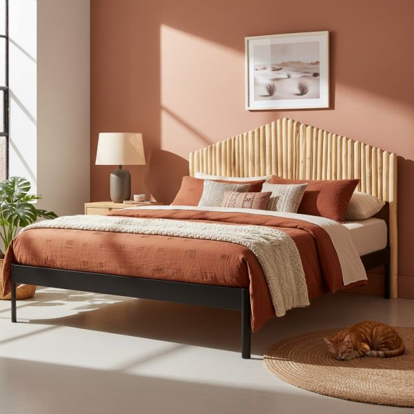 Tête de lit en teck naturel - Arthur - AUBRY GASPARD