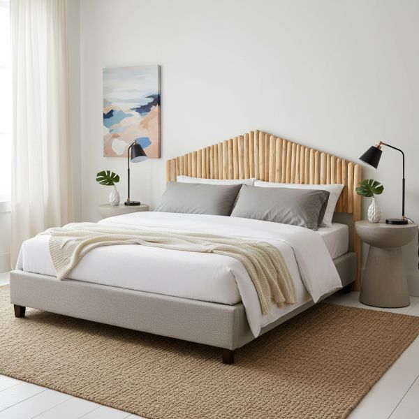 Tête de lit en teck naturel - Arthur - 8