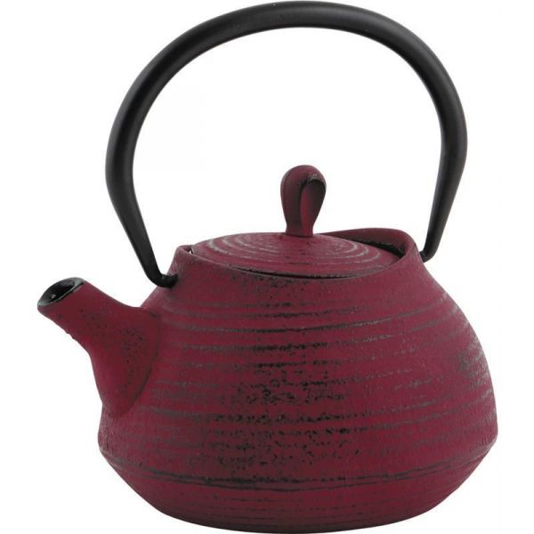 Théière en fonte rouge 0.7 litres