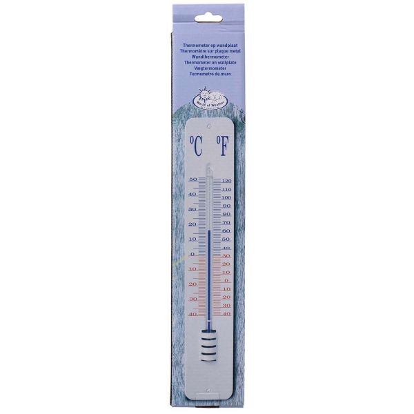 Thermomètre extérieur sur plaque métal 45cm - 12,90
