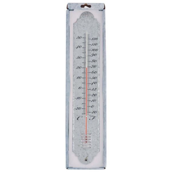 Thermomètre de jardin en zinc patiné 50cm - ESSCHERT DESIGN