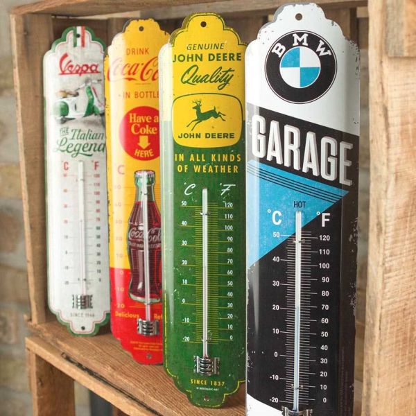 Thermomètre en métal Pub 28 x 6.5 cm - Les Collections Rétro