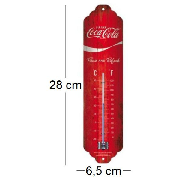 Thermomètre en métal Pub 28 x 6.5 cm - IMC-0176