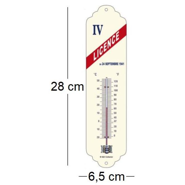 Thermomètre en métal Pub 28 x 6.5 cm - IMC-0182
