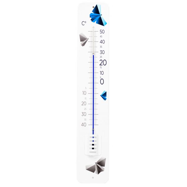 Thermomètre en métal avec décor Origami