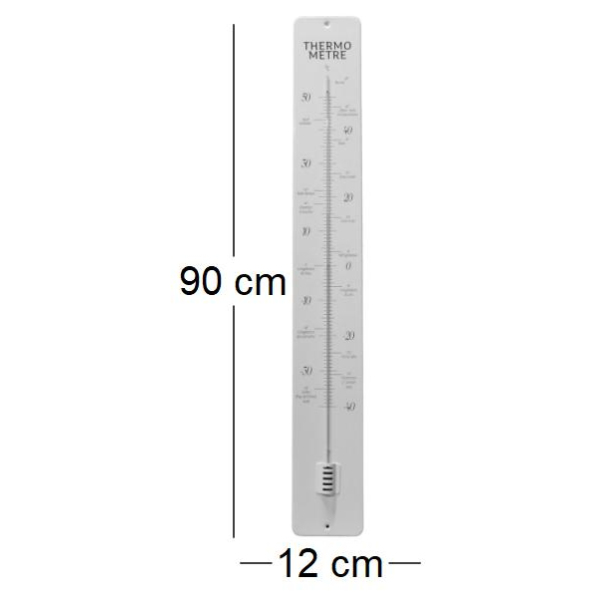Thermomètre en métal géant 90 cm Déco - STI-0123