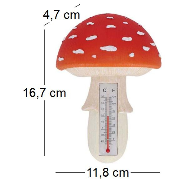 Thermomètre en résine Amanite - ESS-1760