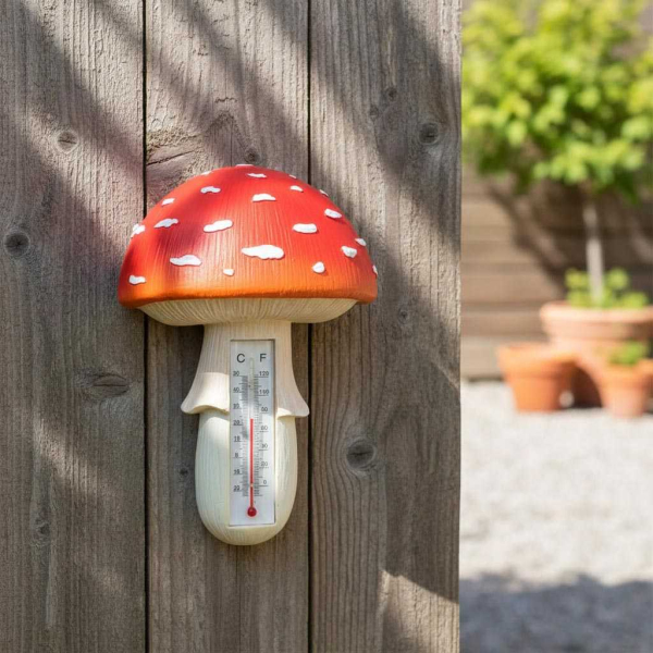 Thermomètre en résine Amanite - WORLD OF WEATHER