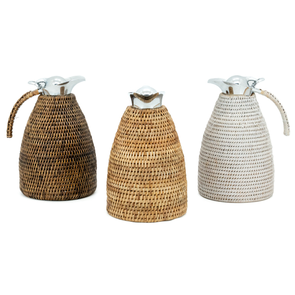 Thermos en inox et rotin - 7