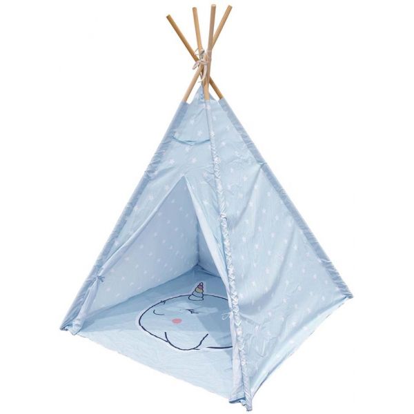 Tipi chambre enfant en tissu et bois