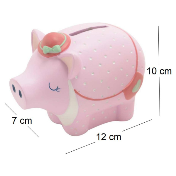 Tirelire Cochon en résine Jade - 8,18