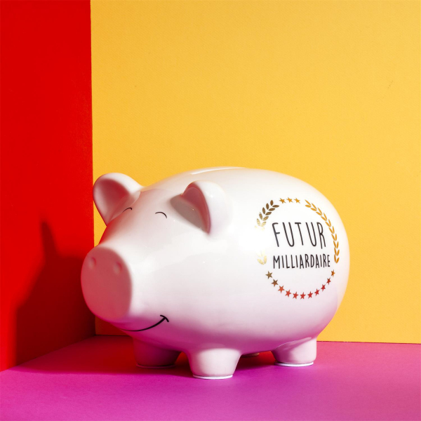 Tirelire cochon XXL Futur milliardaire - THE CONCEPT FACTORY