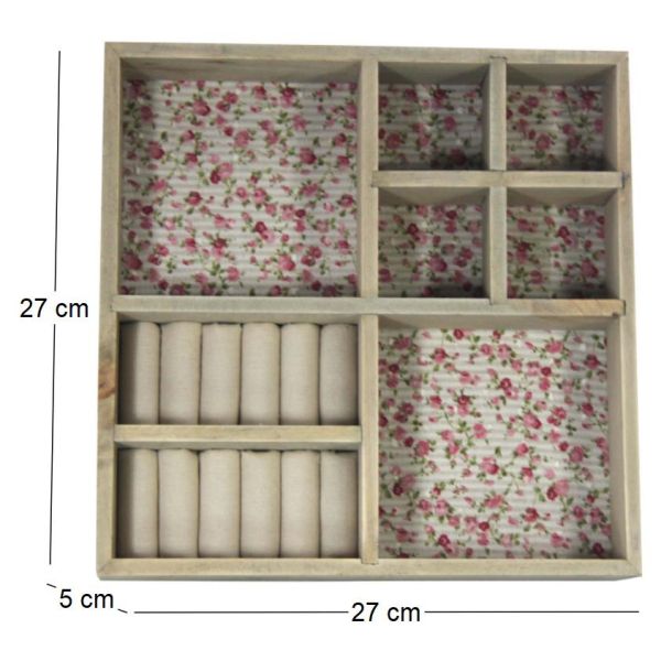 Tiroir à bijoux en bois motifs fleurs - ANTIC LINE CRéATIONS