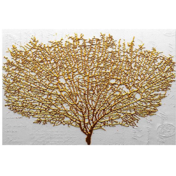 Toile décorative Arbre doré 98 x 68 cm