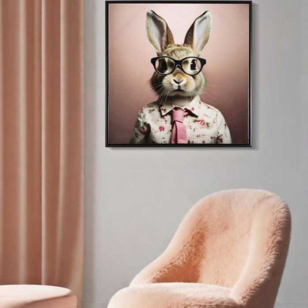 Toile décorative Bunny 62.5 x 2.8 x 62.5 cm - MAURO FERRETTI