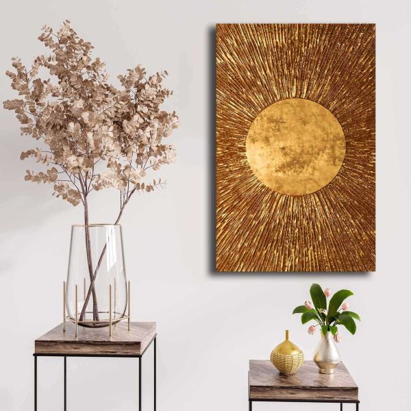 Toile décorative Gold sun 45 x 70 cm - HANAH HOME