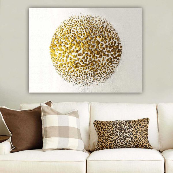Toile décorative Golden stone 70 x 100 cm - HANAH HOME