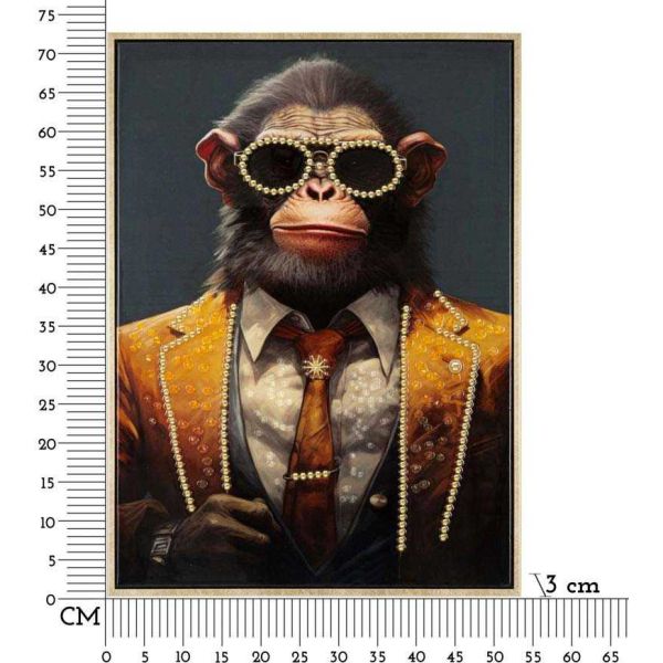 Toile décorative Monky 52.5 x 2.8 x 72.5 cm - MAU-0130