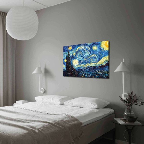 Toile décorative The starry night 100 x 70 cm - HANAH HOME