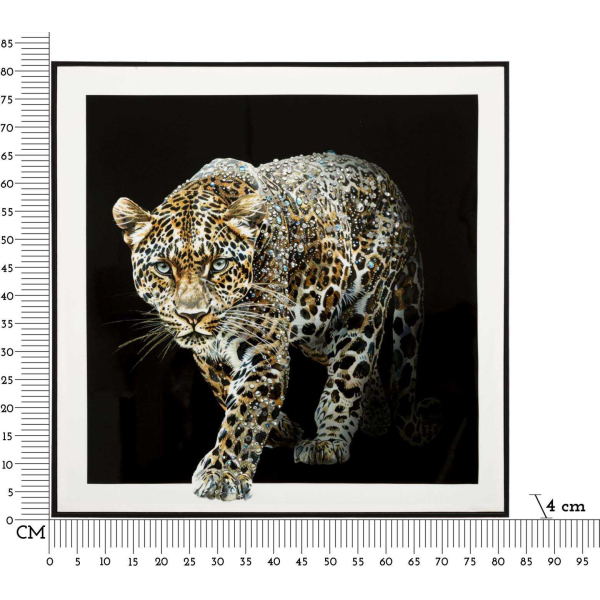 Toile décorative avec cadre Jaguar 82 x 4 x 82 cm - MAU-0539