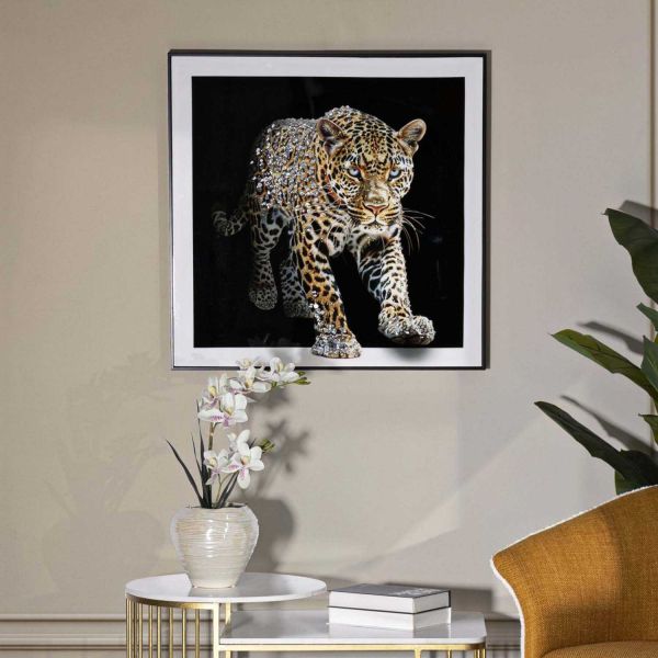 Toile décorative avec cadre Jaguar 82 x 4 x 82 cm - MAURO FERRETTI