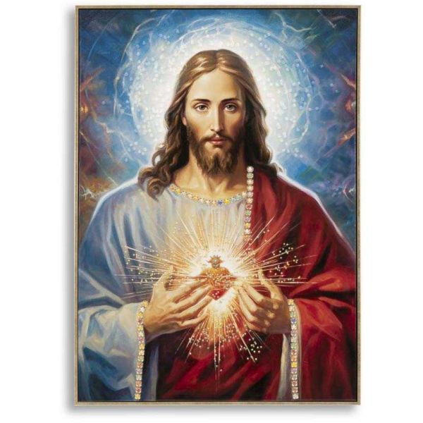 Toile décorative avec cadre Jesus 72 x 4 x 102 cm