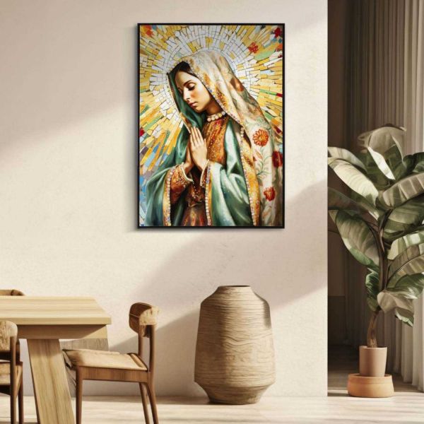 Toile décorative avec cadre Madonna 72 x 4 x 102 cm - MAURO FERRETTI