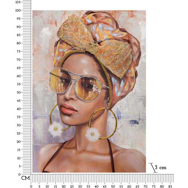 Toile décorative fait main Jennifer 70 x 30 x 100 cm - MAU-0296