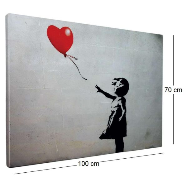 Toile décorative fille avec ballon 100 x 70 cm - 5